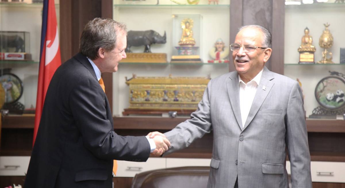 British Ambassador Fenn calls on Maoist Centre Chair Dahal