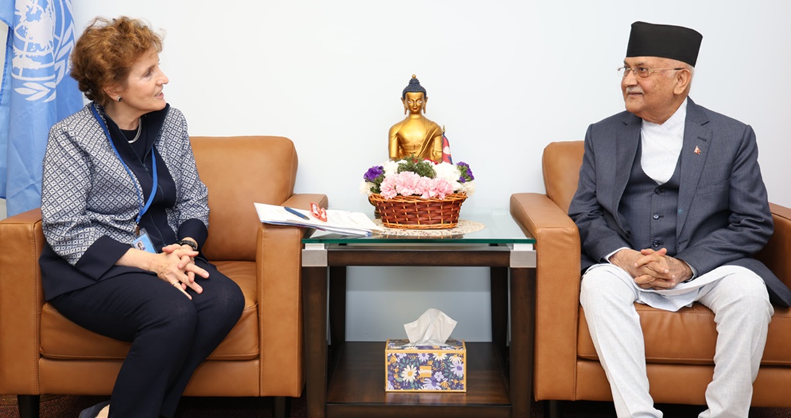 MCC CEO Albright calls on PM Oli