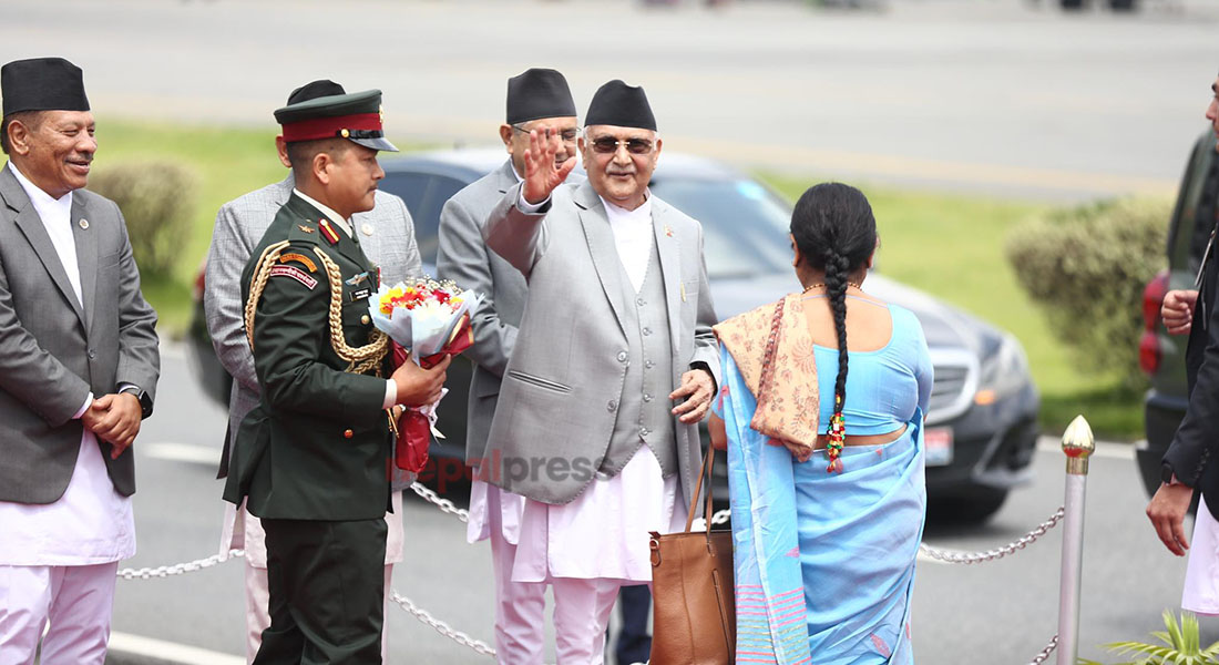 PM Oli leaves for New York (With photos)