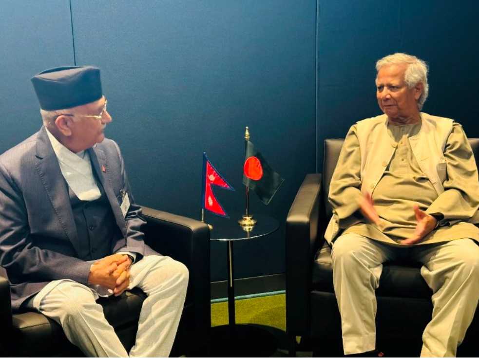 PM Oli, Bangladesh chief advisor hold talks in New York