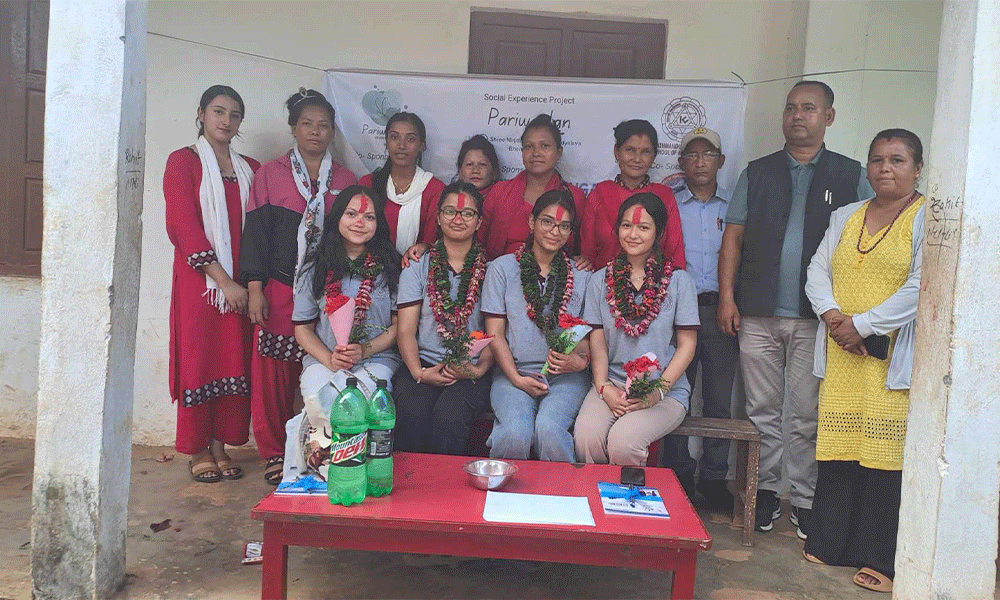 KUSOM students launch ‘Project Pariwartan’ in Tanahu school