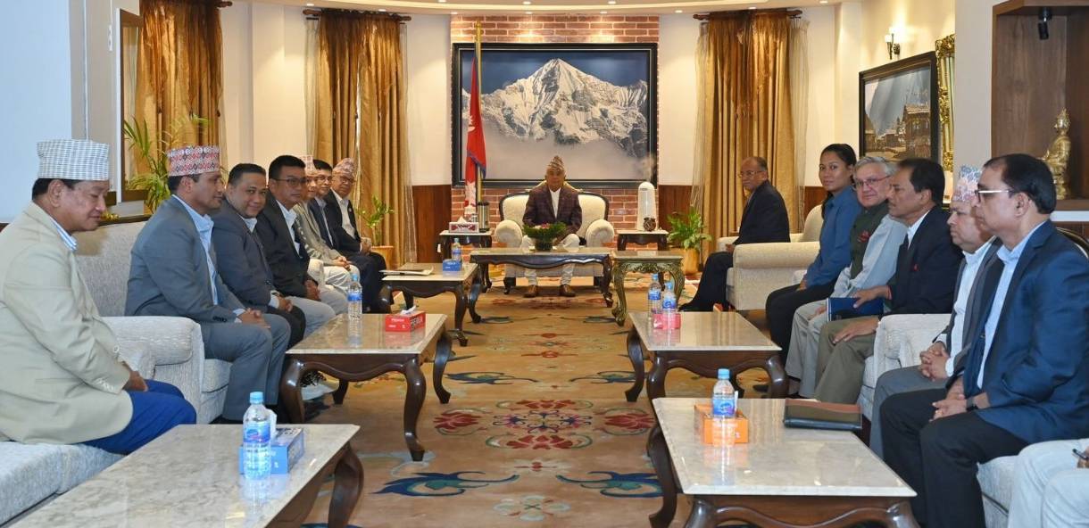 Major opposition parties’ leaders call on President Paudel