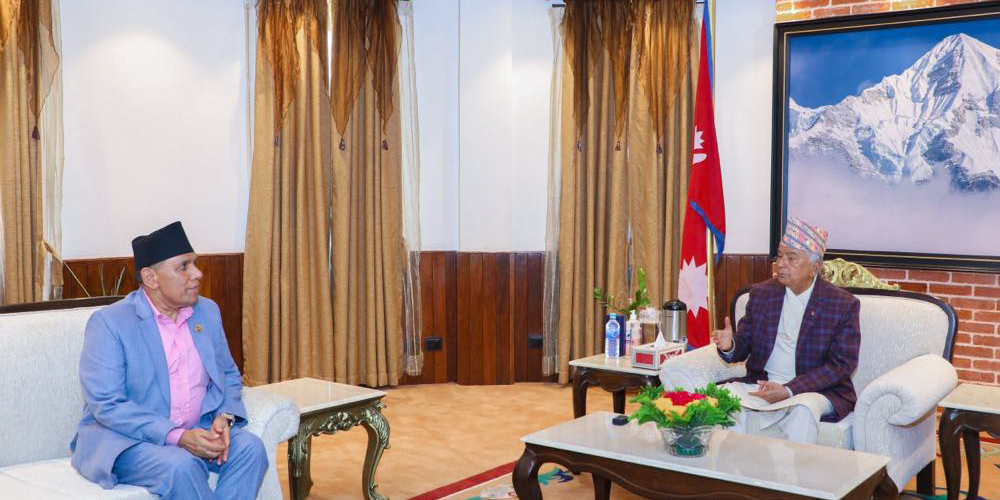 NA Chair Dahal calls on President Paudel