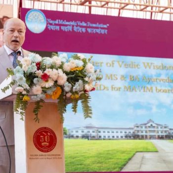 Nepal can lead the world to peace & happiness through Yoga and Yajna : Dr Hagelin