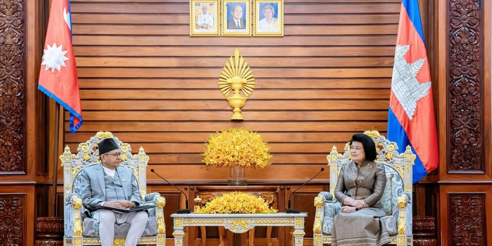 Speaker Ghimire meets with Cambodian counterpart