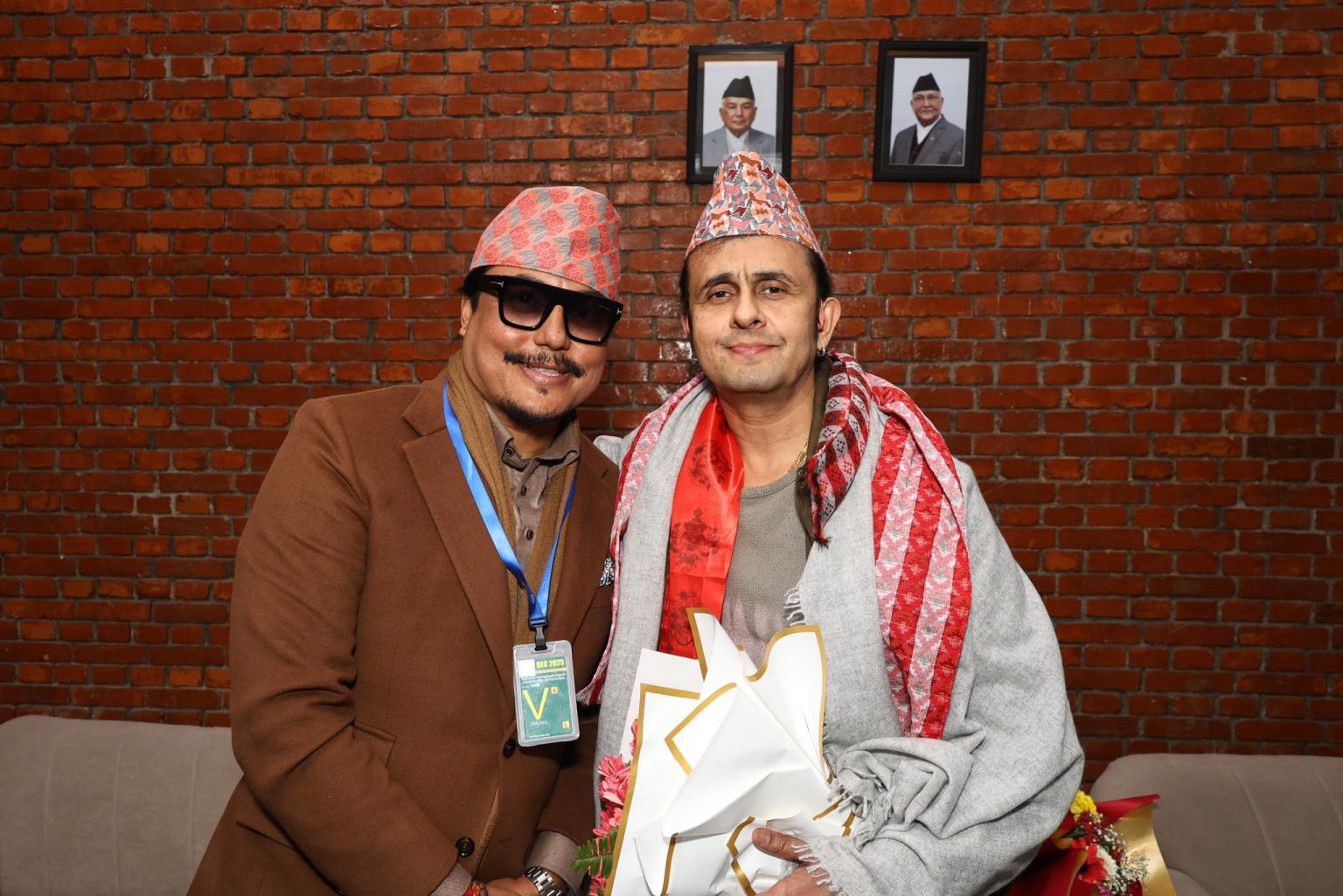 Popular Indian singer Sonu Nigam arrives in Nepal (With photos)