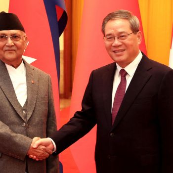 Chinese Premier Li welcomes PM Oli in Beijing