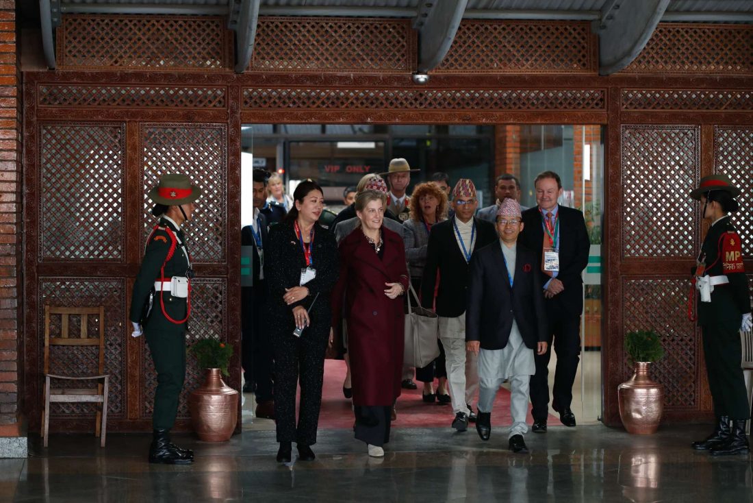 British Princess Sophie arrives in Kathmandu