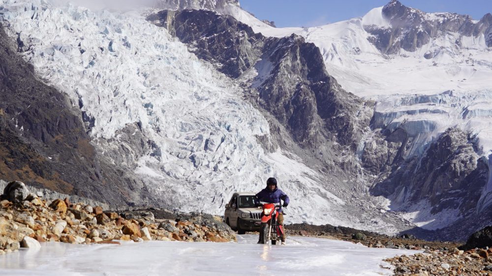 Chandra Mabo, first person to ride motorcycle to Tiptala Bhanjyang