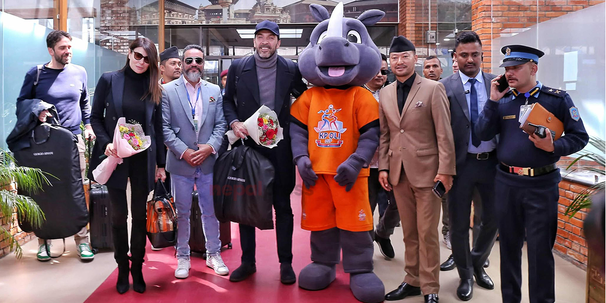 Legendary Italian goalkeeper Buffon in Nepal