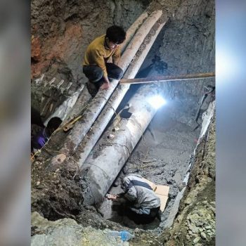 Drinking water pipe in Thapathali repaired