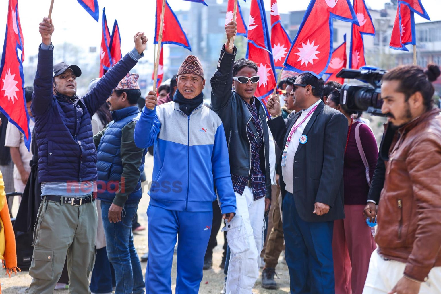 Pro-monarchy supporters stage protests outside TIA